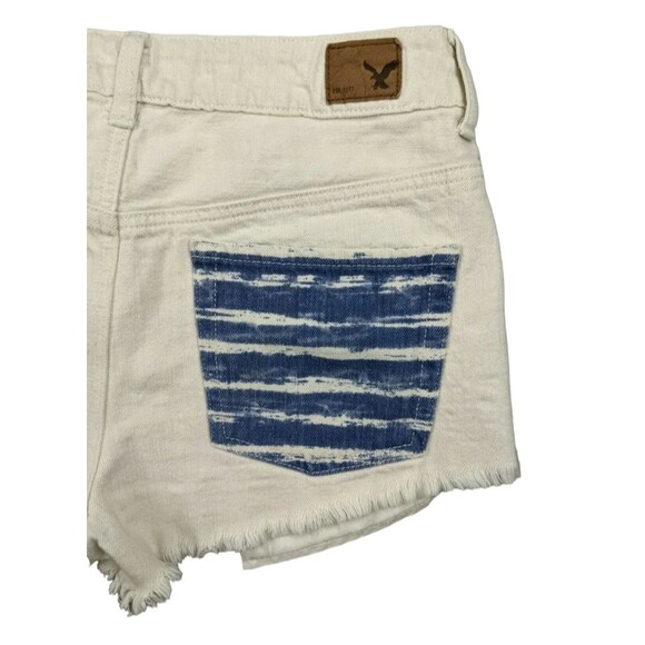 AMERICAN EAGLE Denim Jean Shorts  Womens 4  Hi-Rise Festival  Stars & Stripes - Picture 4 of 12
